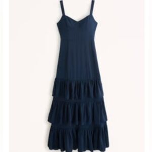 Blue ruffle dress- Abercrombie and Fitch
